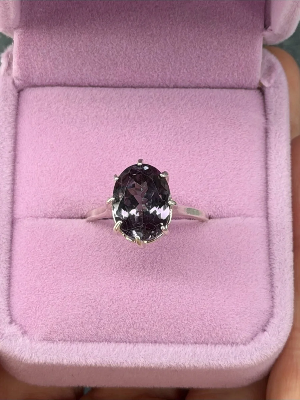 Sold!! Natural Alexandrite 6.05CT Certified 925 Sterling Silver Ring 7.5